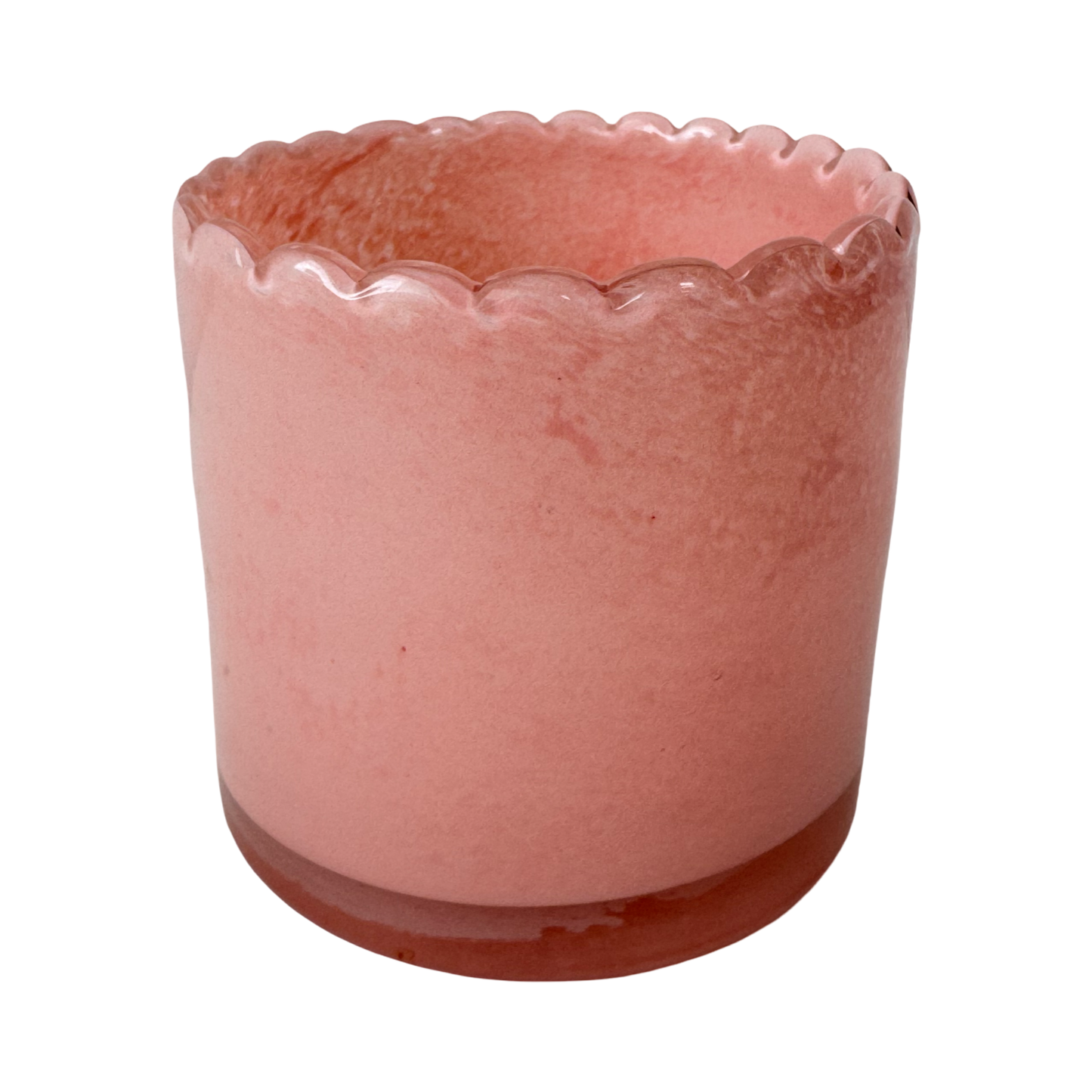 Scalloped Cylinder Vase, Pink