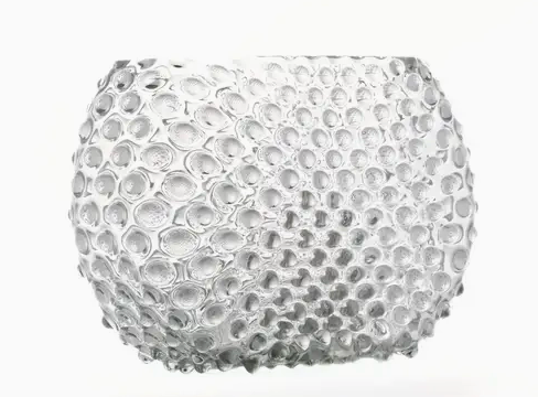 Hobnail Optic Vase | Smoky Quartz | Bohemian Crystal