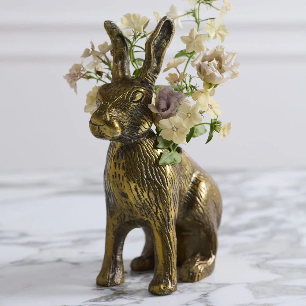 Golden Bunny Vase