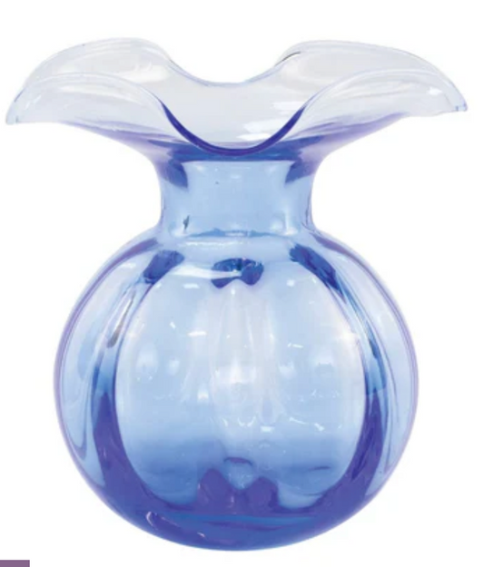 Hibiscus Glass Cobalt Bud Vase