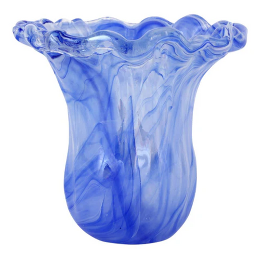 Onda Glass Cobalt Small Tulip Vase
