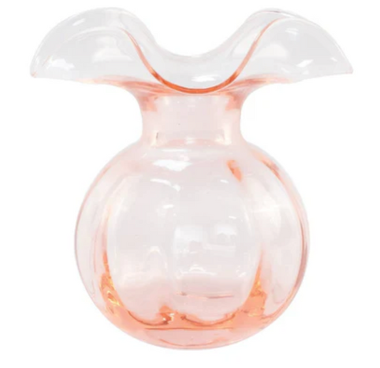 Hibiscus Glass Pink Bud Vase