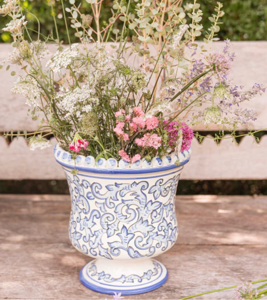 Scorrimento Blu Small Planter