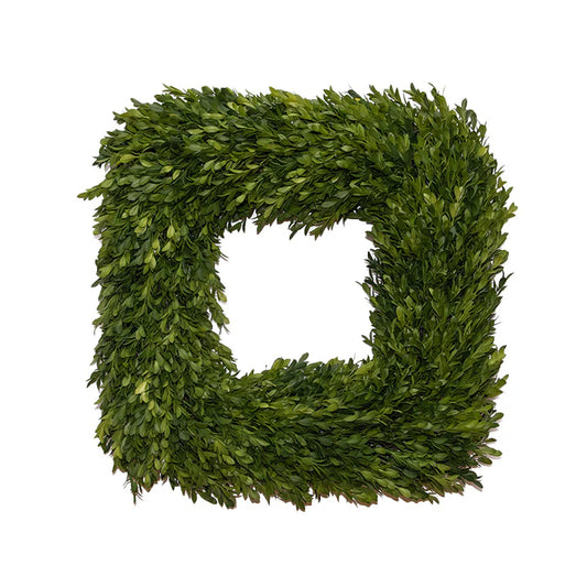 Square Boxwood Wreath - 18"
