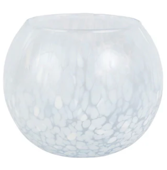 Nuvola White Small Round Vase
