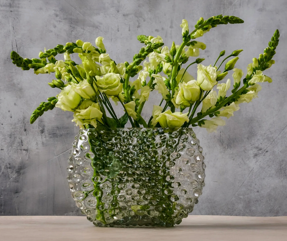 Hobnail Optic Vase | Smoky Quartz | Bohemian Crystal